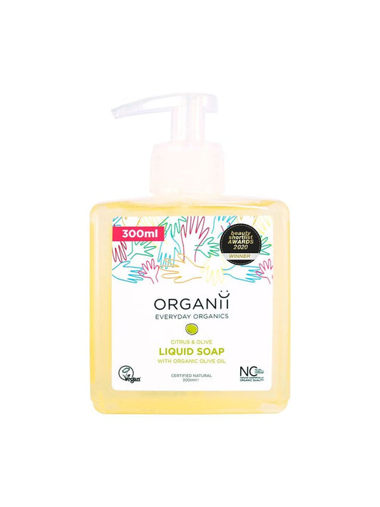 Био течен сапун Organii, Цитрус и маслина. Сертифициран органичен продукт.