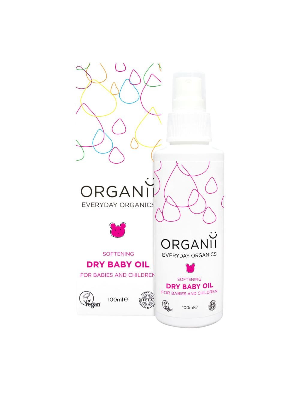 Бебешко олио Organii, Овлажняващо и омекотяващо. Сертифициран, органичен продукт.