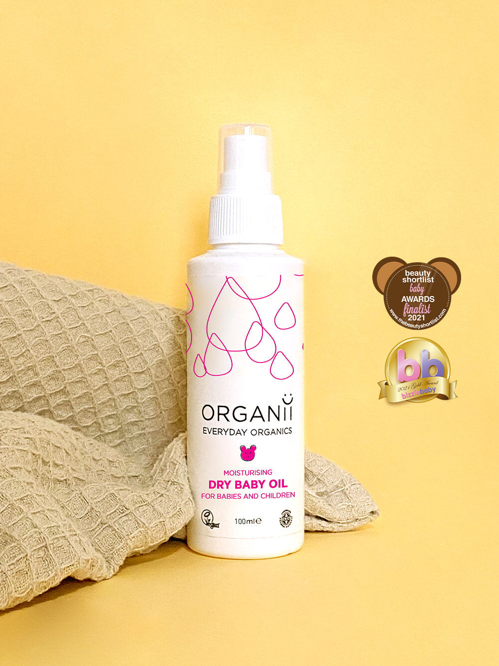 Бебешко олио Organii, Овлажняващо и омекотяващо. Сертифициран, органичен продукт.