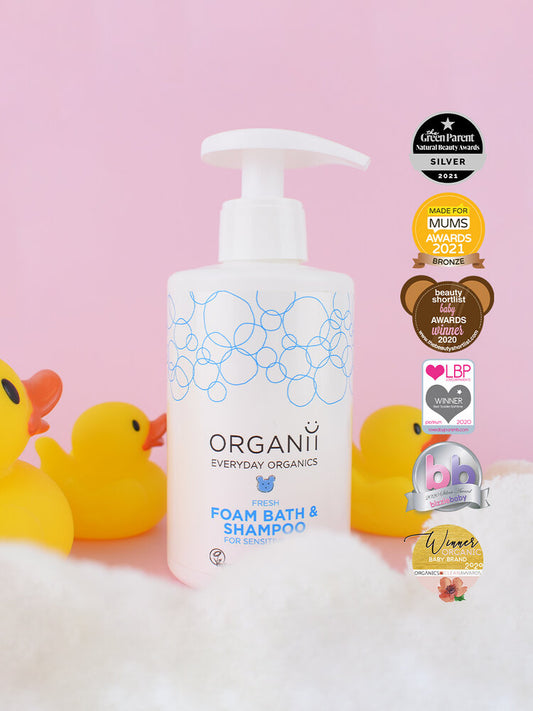 Șampon organic pentru copii Organii, Sensitive. Produs certificat organic.